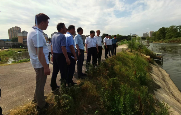省生态环境保护督察组到淮南龙湖入湖口水质提升站检查工作